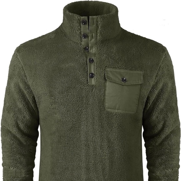 Men's Lightweight Synchilla 3/4 button Fleece Pullover forest green size XXL - Picture 1 of 7